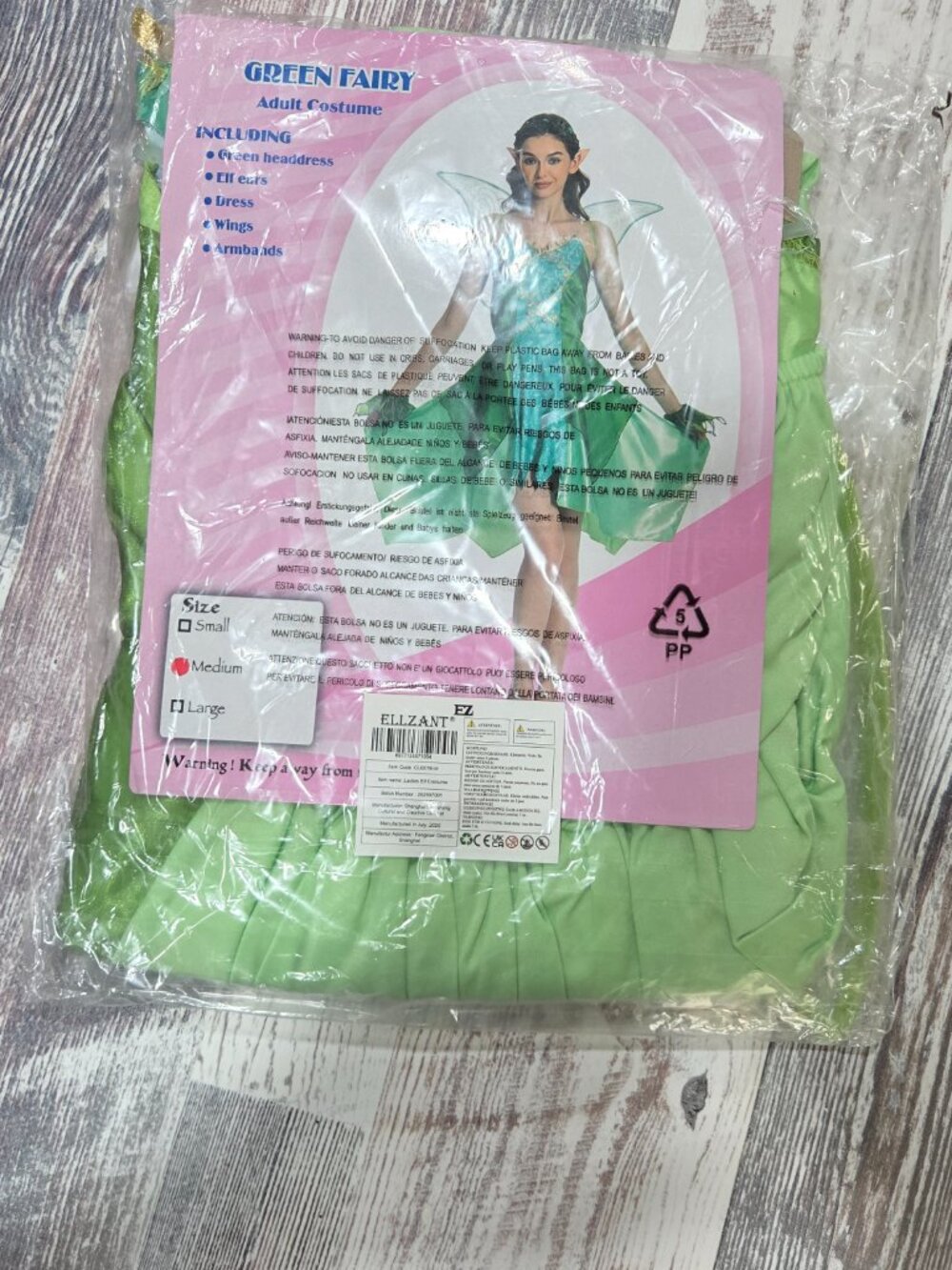 Fairy Costume – Adult - Size Medium – Complete 5-Piece Set - Picture 2 of 6